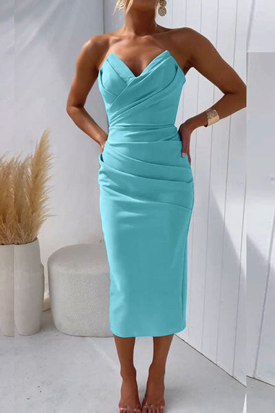 Ella - Trägerloses Midikleid