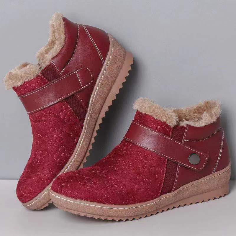 Winterstiefeletten für Damen mit Fellfutter und verstellbarem Verschluss - Zayda
