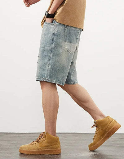 Denim-Shorts für Männer im geraden Stil - Tomás