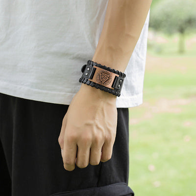 Wikinger Lederarmband Mann - Leif
