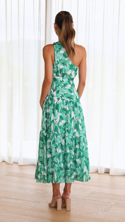Cory - Ein-Schulter-Kleid mit Blumendruck