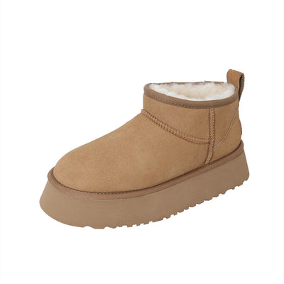 Damen-Winterstiefel aus Wildleder mit dicker Sohle - Helena