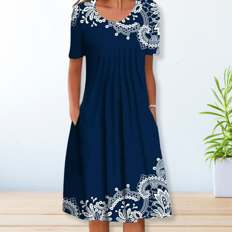JEANNA - Lässiges Plisseekleid