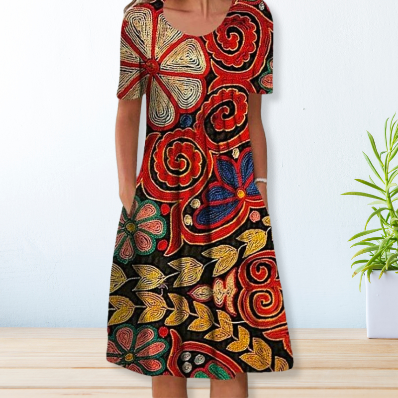 JEANNA - Lässiges Plisseekleid