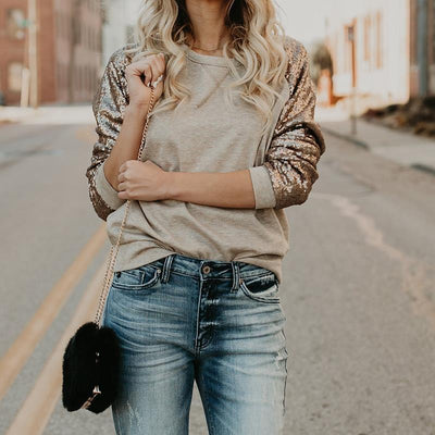 Tatjana - Damen-T-Shirt mit Pailletten für Frühjahrsmode