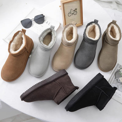 Damen-Winterstiefeletten aus Wildleder mit Innenfutter - Sophia