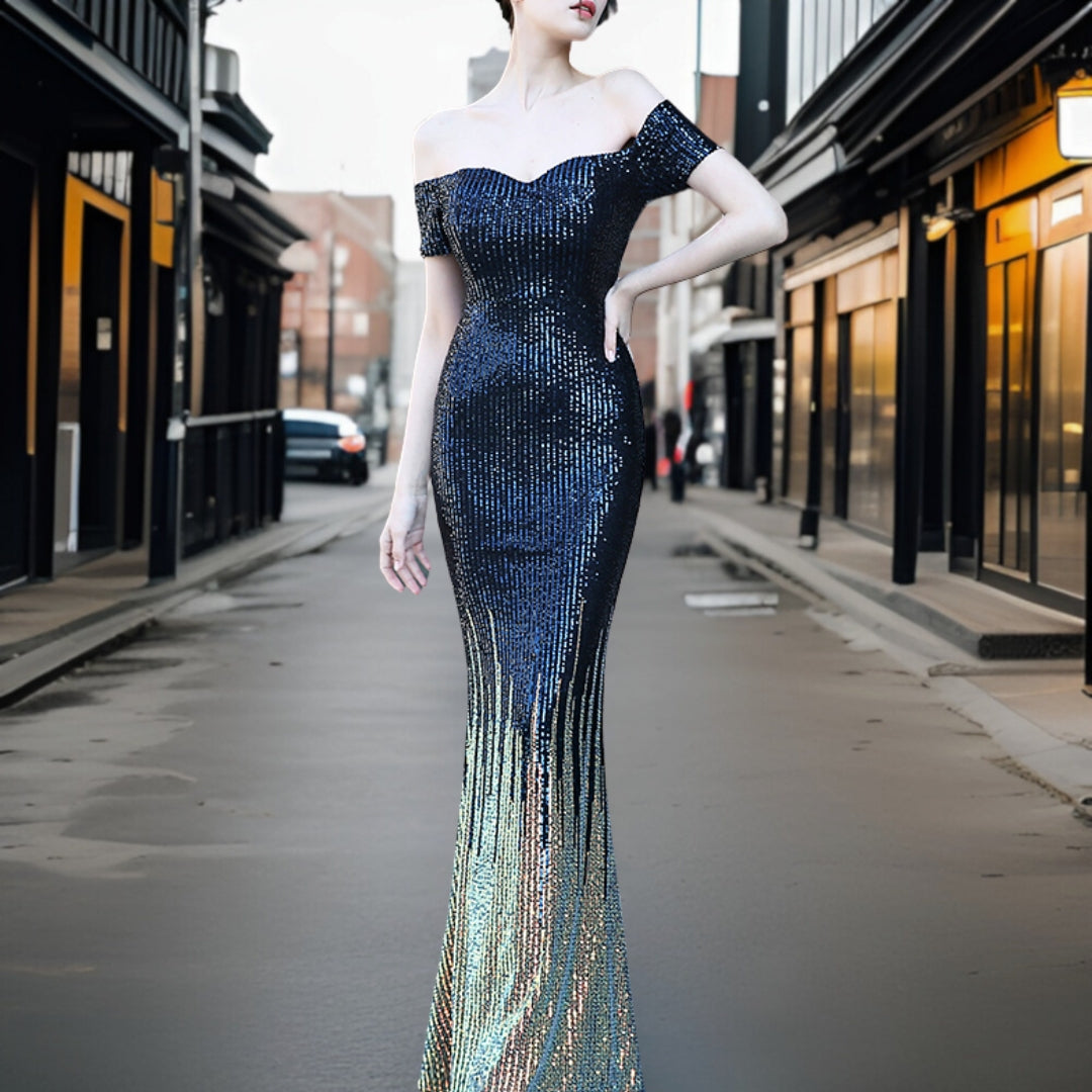 Adriana - Eleganter Schulterfreier Abendkleid