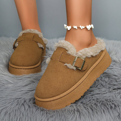 Damen Winterclogs mit Schnalle und Fellfutter - Sabine