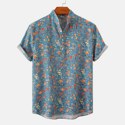 Herren Kurzarmhemd mit Print – Stilvoll
