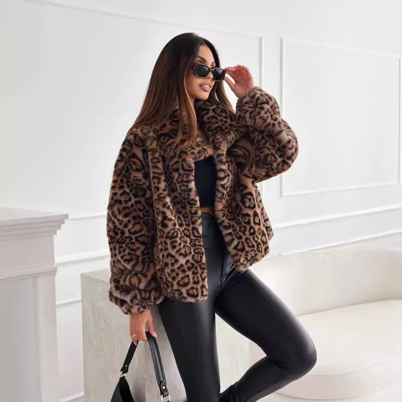 Fleecejacke mit Leopardenmuster - Nani