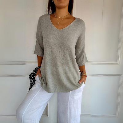 Marij - Lässiger Pullover mit V-Ausschnitt für Frauen