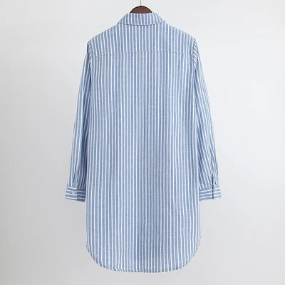 Gina - Oversize-Bluse Women Striped Style