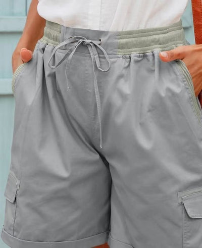 Lässige lockere Damen-Shorts mit hoher Taille