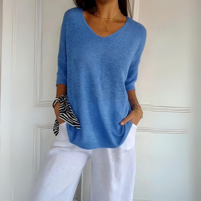 Marij - Lässiger Pullover mit V-Ausschnitt für Frauen