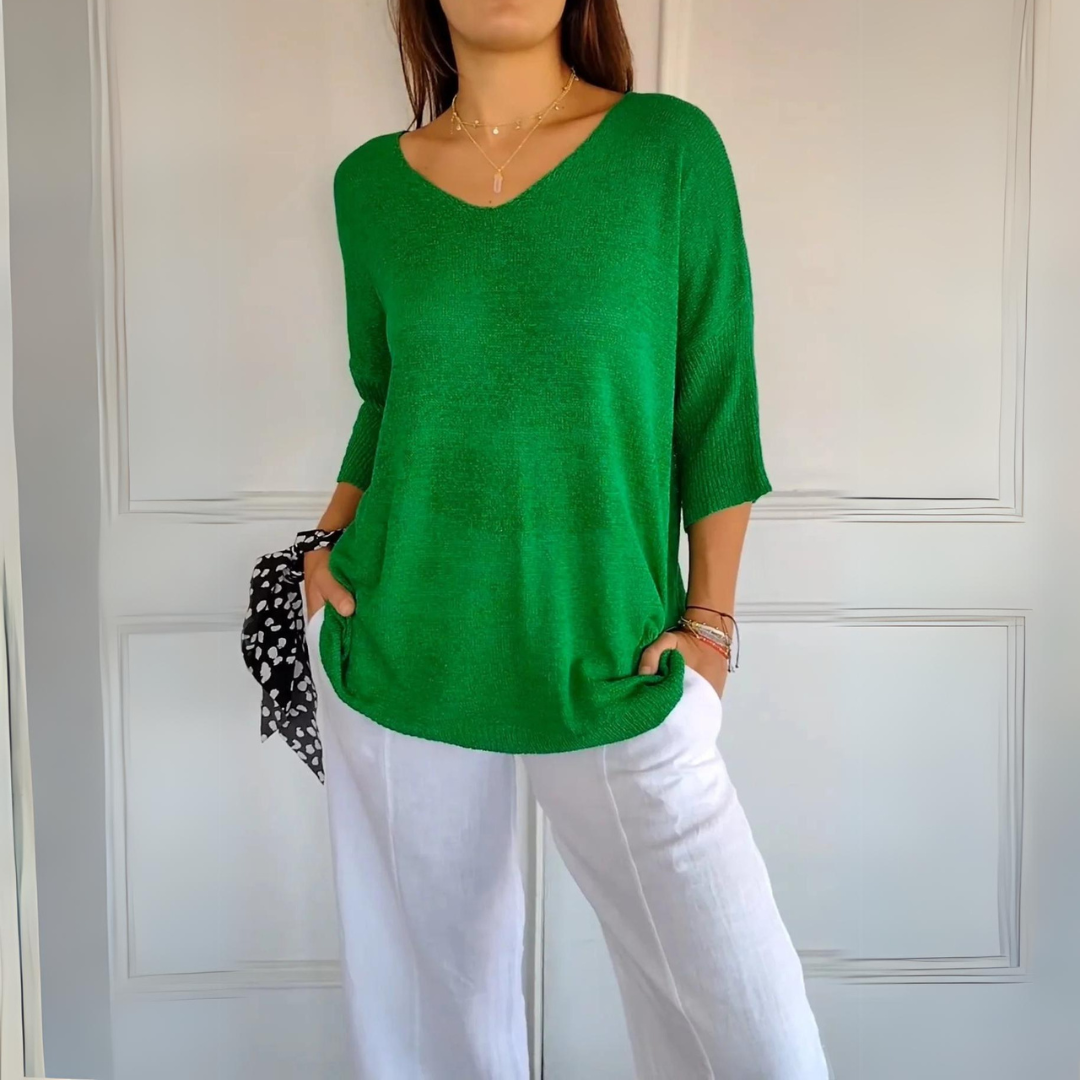 Marij - Lässiger Pullover mit V-Ausschnitt für Frauen