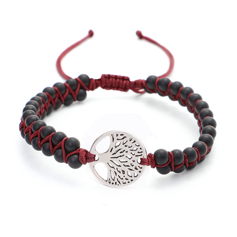 Yoga-Armband mit gewebtem Lebensbaum-Charme