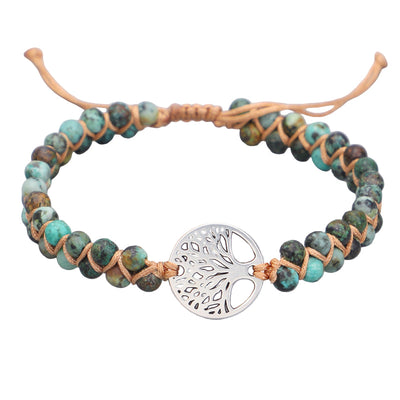 Yoga-Armband mit gewebtem Lebensbaum-Charme