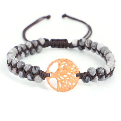 Yoga-Armband mit gewebtem Lebensbaum-Charme