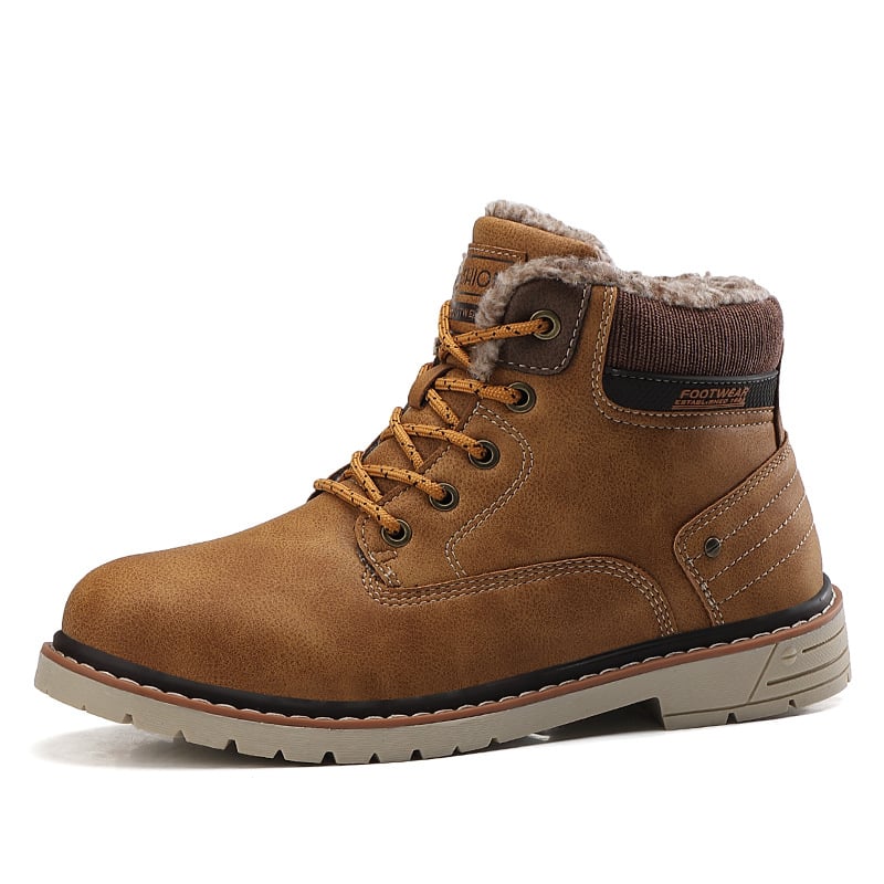 Herren Lederstiefel mit Thermofutter und rutschfester Sohle - Bale