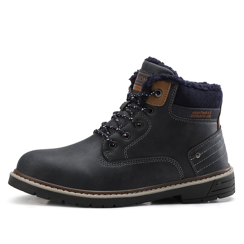 Herren Lederstiefel mit Thermofutter und rutschfester Sohle - Bale