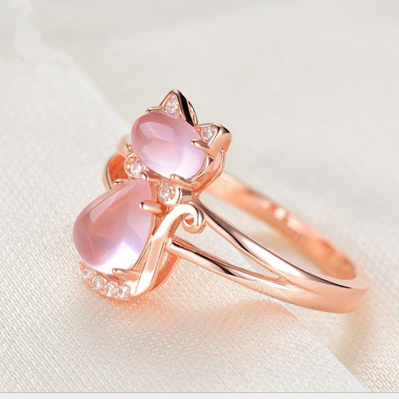 Ring mit Katzenkristall für Frauen - Liora