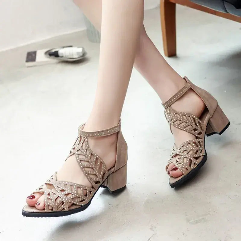 Zephyra - Sandalen mit Boho-Blockabsatz