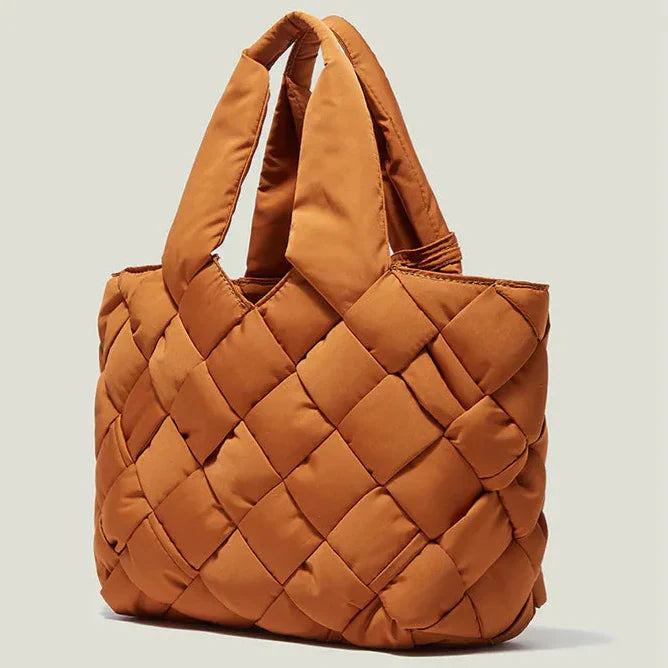 Gesteppte Damen-Shopper-Tasche aus Canvas - Sara