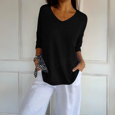 Marij - Lässiger Pullover mit V-Ausschnitt für Frauen