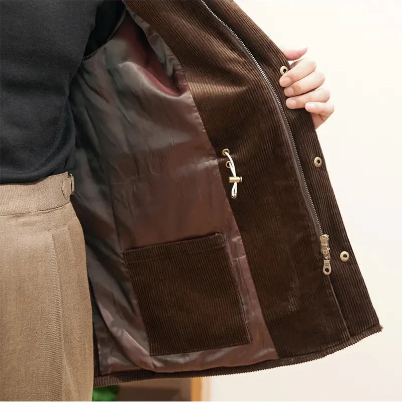 Luxuriöse Cordjacke für Herren im Herbststil - Robinson