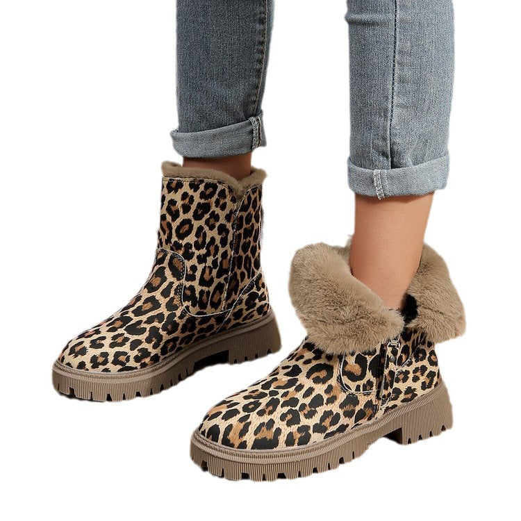Damen Winterstiefel mit Tiermotiv und warmem Futter - Yuliana
