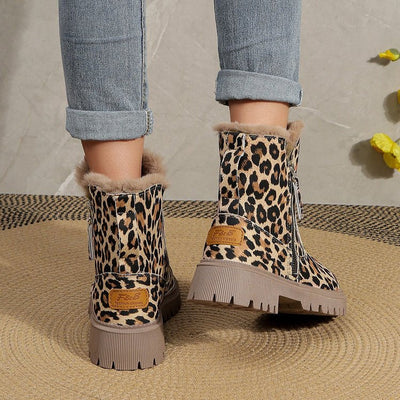 Damen Winterstiefel mit Tiermotiv und warmem Futter - Yuliana