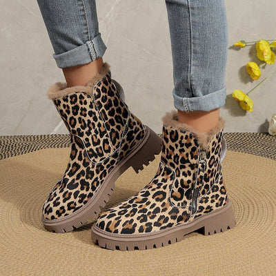 Damen Winterstiefel mit Tiermotiv und warmem Futter - Yuliana