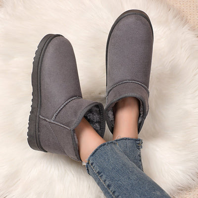Damen Winterstiefel aus Wildleder mit Pelzfutter - Lety