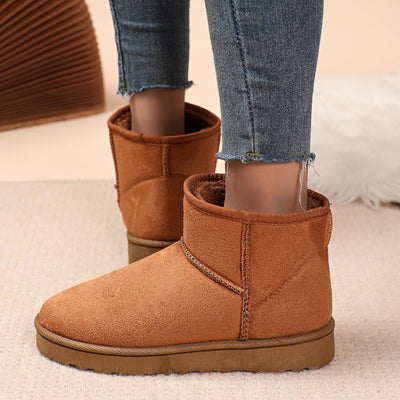 Damen Winterstiefel aus Wildleder mit Pelzfutter - Lety