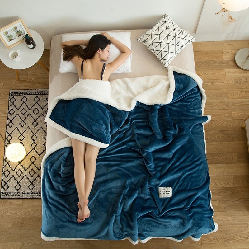 Hochwertige Winter-Fleecedecke