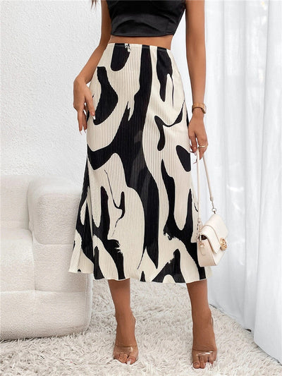 Eleganter Rock mit fließenden Falten, perfekt für einen raffinierten und femininen Look - Arlene