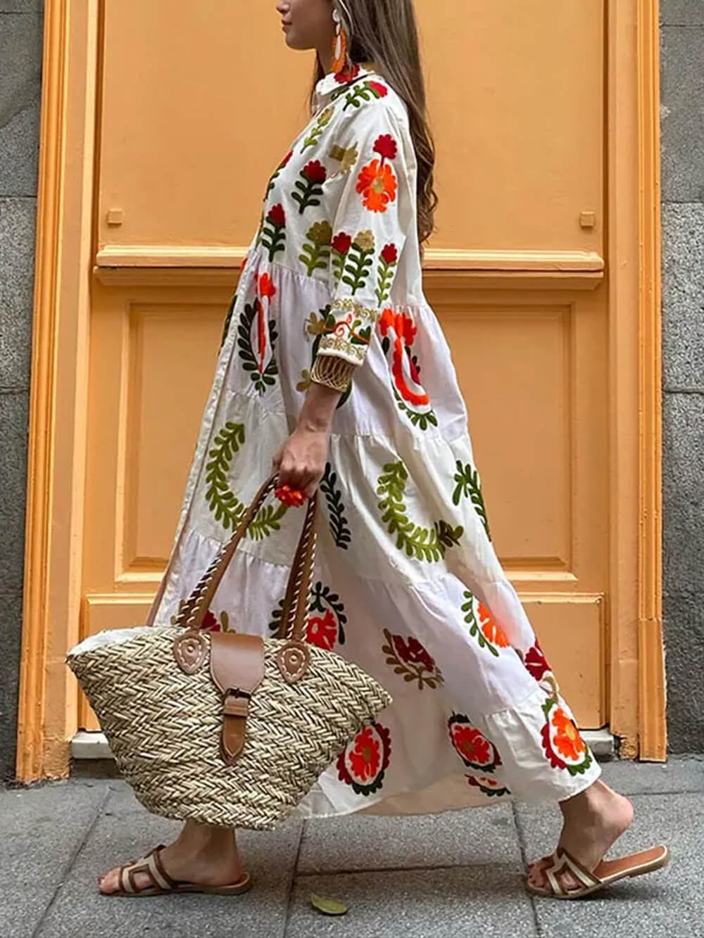 Kiana - Bohème-Kleid mit lockerem Print