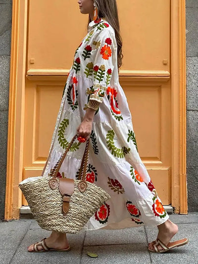 Kiana - Bohème-Kleid mit lockerem Print