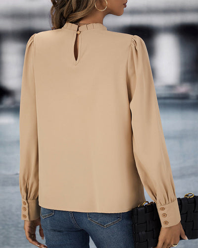 Vany - Elegante Bluse mit Stehkragen