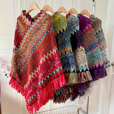 Louisa - Boho inspirierter Damenponcho