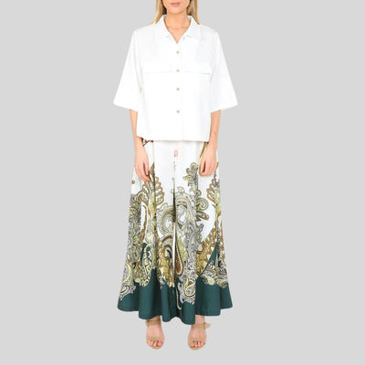 Veronika - Palazzo-Hosen-Set mit Paisley-Muster