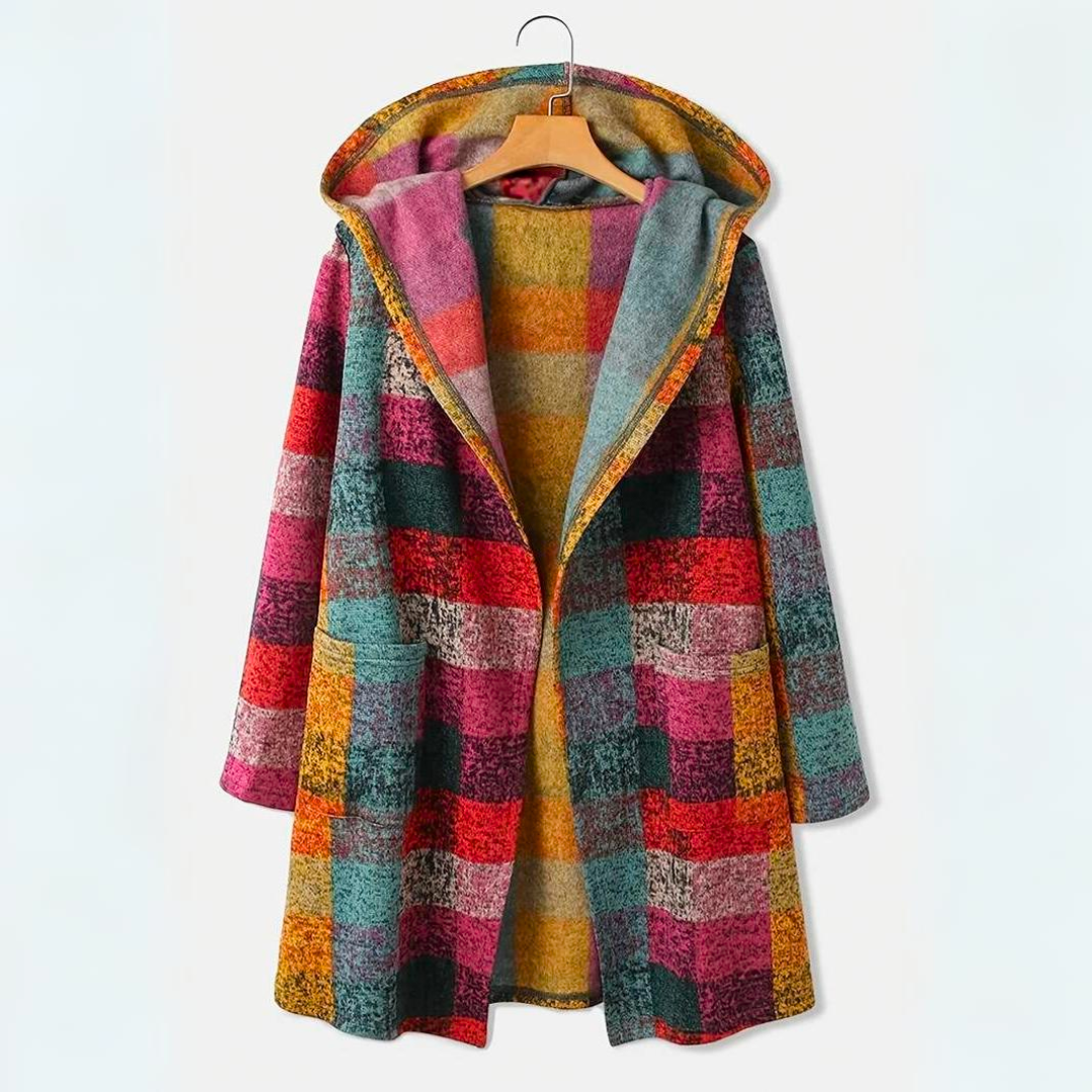 Edith - Bunte warme Strickjacke