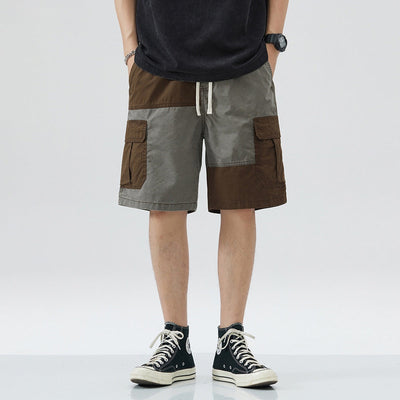 Herren-Shorts im geraden Stil mit Farbblock - Elias