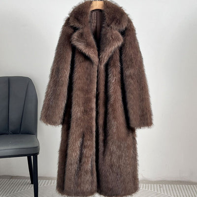 Eleganter Damenmantel aus Kunstpelz - Narelle