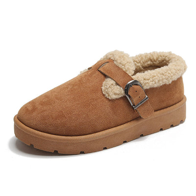 Damen-Winterclogs aus Wildleder mit verstellbarer Schnalle - Linnea