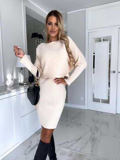 Margo - Set aus gestricktem Pullover und Cami-Kleid
