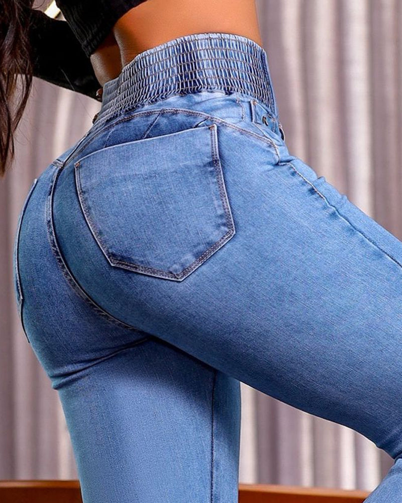 Birgit - Trendige Stretch-Denim-Hose