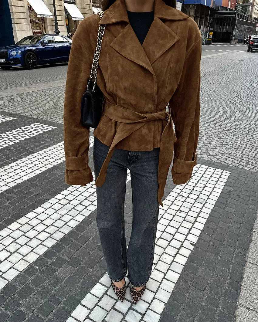 Damenmantel im Vintage-Stil zum Schnüren - Kiara