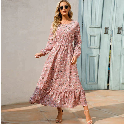 Petra - Modisches Blumenkleid mit Rundhalsausschnitt