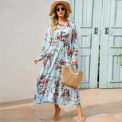 Petra - Modisches Blumenkleid mit Rundhalsausschnitt